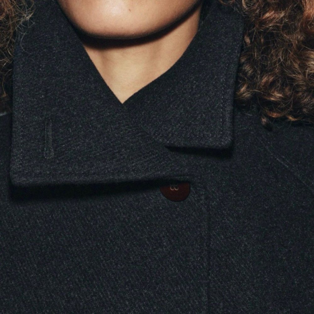 Zara Women’s Dark Gray Pea crop coat - Picture 6 of 10